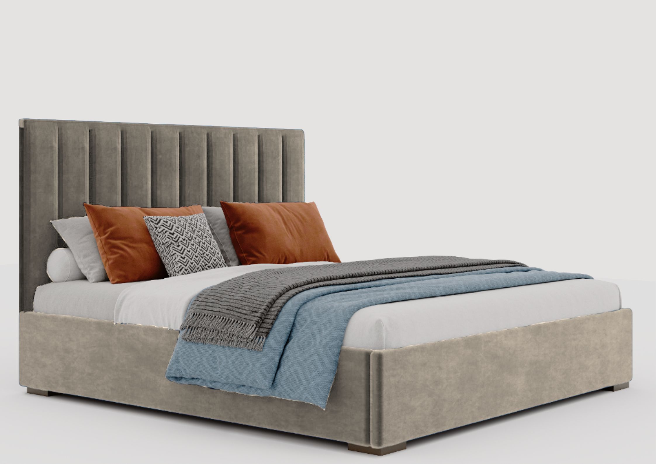 Beżowe łóżko 120x200cm